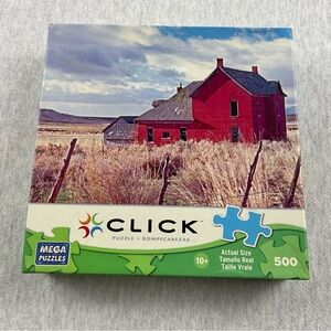 MEGA PUZZLES CLICK OLD PRAIRIE FARM 500 PIECES JIG SAW PUZZLE SIZE:26.75”X18.94”